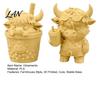 Miniature Display Cabinet Decor 2Pcs Cute Highland Cow Figurine, 3D Printed Bubble Tea Statues, Cartoon Animal Sculpture Summer Farmhouse Style