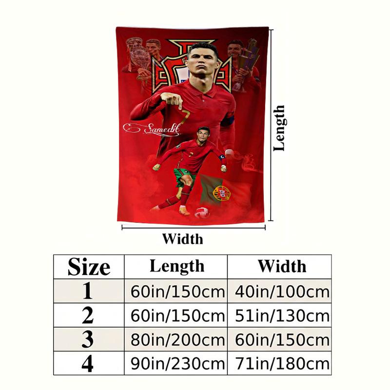 Cr7 Wall Tapestry Aesthetic Wall Hanging Printed Fabric Blanket Decorative Tapestries For Bedroom Living Room Home Decor