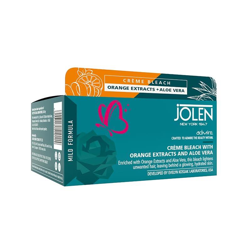 Jolen New York Creme Bleach with Orange Extracts and Aloe Vera, 40gm