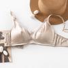 The new satin rimless ultra-smooth mulberry silk triangle cup is comfortable