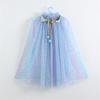 Girls Lightweight Sheer Princess Cape for Fantasy Dressing Up and Birthday Parties Soft Nylon Fabric Costume Accessory