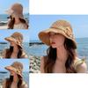 Fashionable Sun Hat For Women Bowknot Design Adjustable Wide Brim For Uv Protection