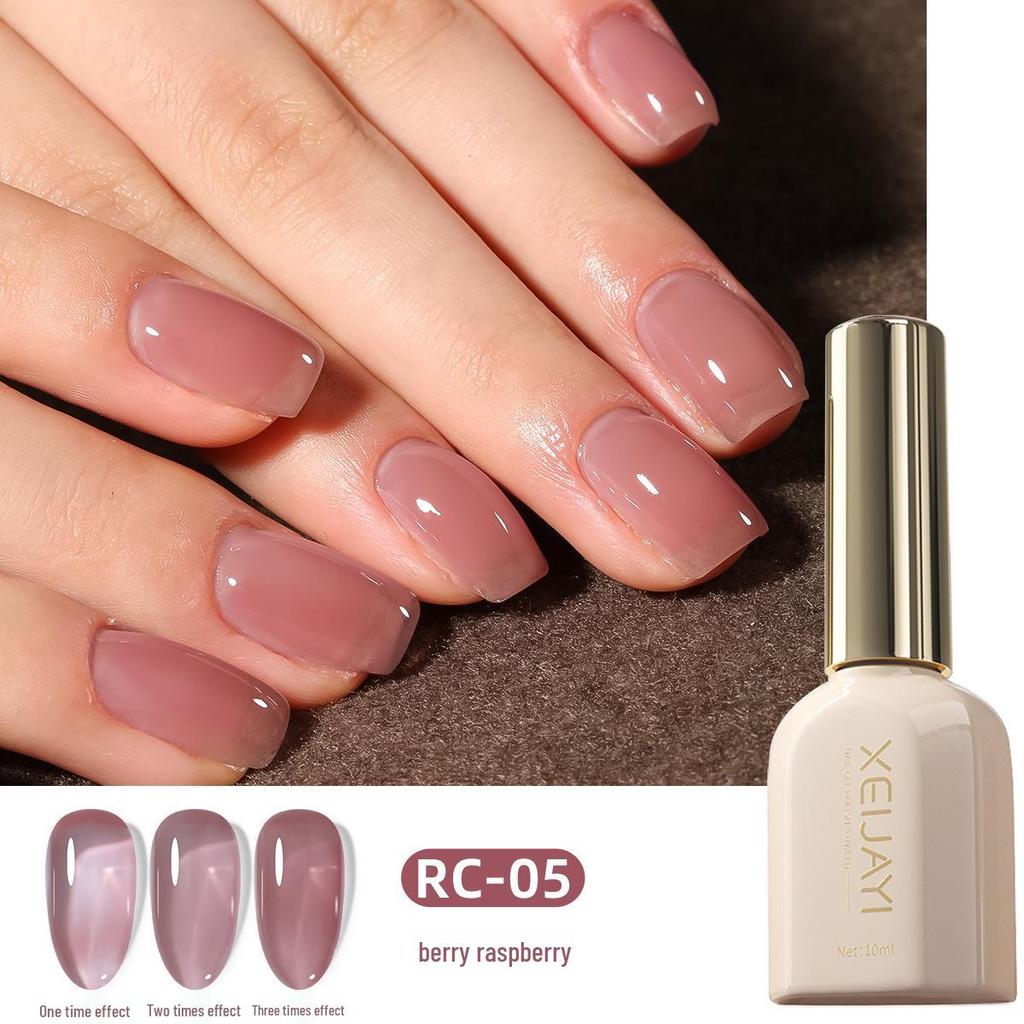 Versatile Clear Ice Nude Gel Polish - 2025 Whitening Jelly, Popular for Nail Salons.