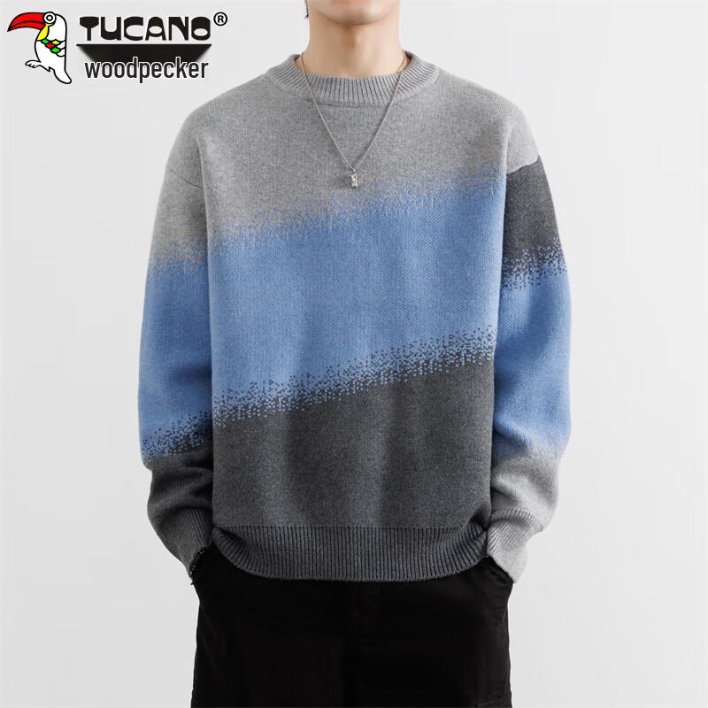 

TUCANO Men s Winter Color-Block Knitted Sweater 2XL