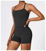 Women's European & American Style Quick-Dry Yoga Set: Tight Vest and Shorts for Outdoor Running and Fitness