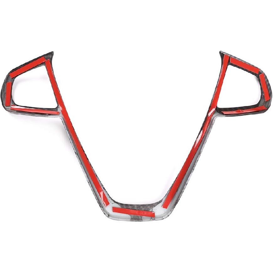 ABS Car Interior Steering Wheel Frame Cover Trim Sticker for BMW 3, 5, 7, 6 Series GT X3 X5 X7 G01 G05 G07 G20 G30 G11 Luxury 2019-2020 (Carbon