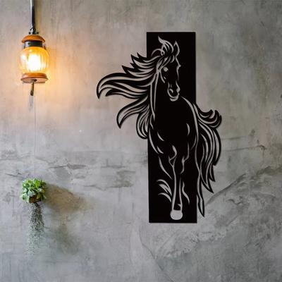 1pc Free Spirit Horse Metal Wall Art - Elegant Living Room Décor, Animal Wall Art, Perfect for Home Décor and Housewarming Gift