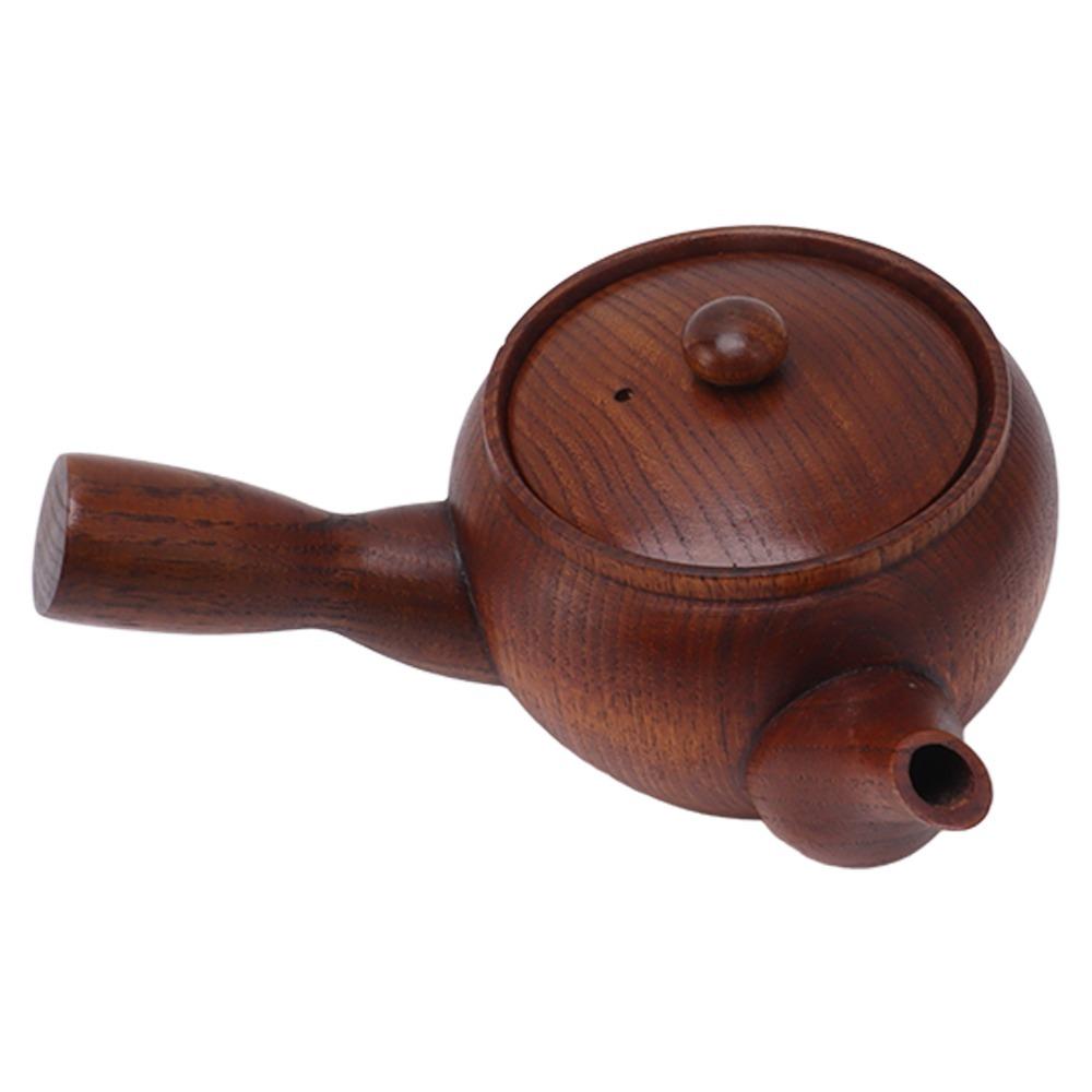 Durable Construction Wood Tea Kettle Exquisite Wooden Kung Fu Tea Pot  Restaurant Use
