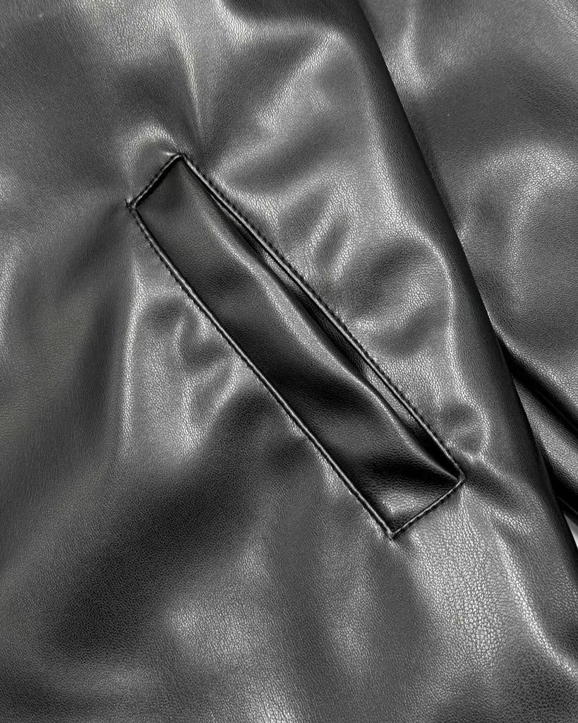 CrossPolo RL Ralph 25 Trendiger Cooler Partnerlook PU-Leder Reversjacke - Langarm, Hongkong & Koreanische Mode