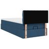 Ottoman Bed with Mattress Blue 100x200 Cm Fabric
