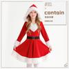 2026 Christmas Children's Costume Girls Long Sleeve Red Dress Party Dress Up Santa Claus