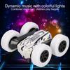 2.4G DoubleSided Remote Control Drift Car 360 Degree Rotating RC Stunt Car Toy for Child(Blue )