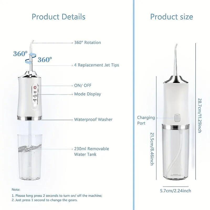 Wireless Oral Water Portable And Rechargeable Home Vies Irrigator, Daily Dental Care, Ideal Gift