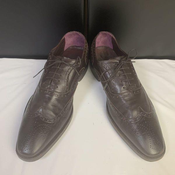 Italian Calf Leather Handmade DAX LABRCA Wingtip Business Shoes Size 43 27.0-27.5cm Brown(USED)