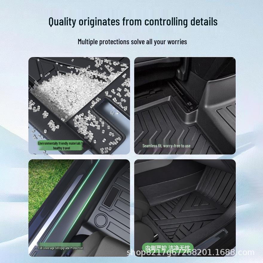 **Wuling Xingguang 730 Dywaniki podłogowe TPE**: Wodoodporne i odporne na zabrudzenia, Pełne okrycie z ochroną progów drzwiowych**