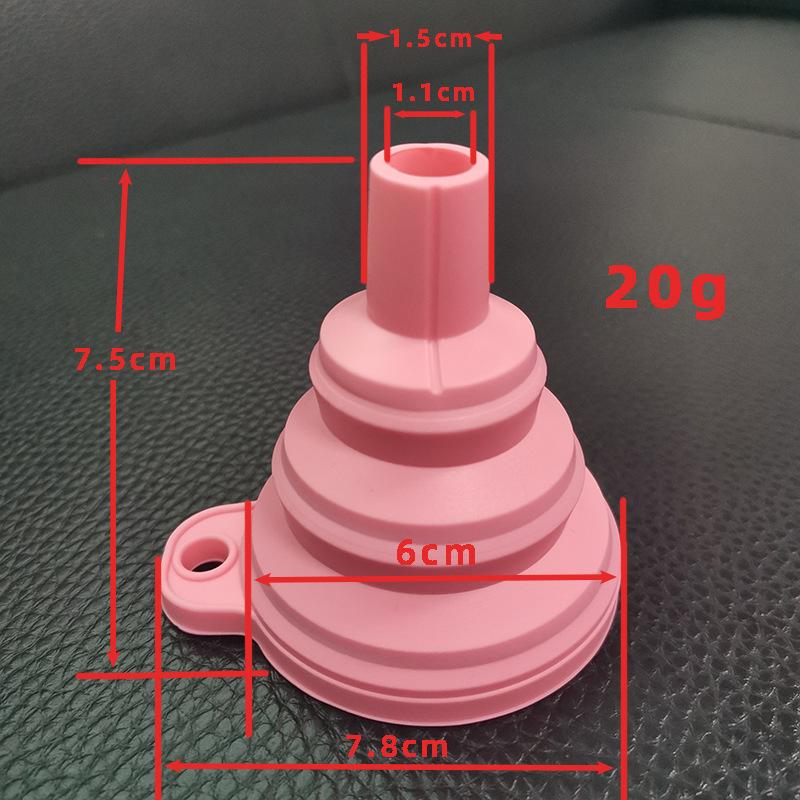 Collapsible Food-Grade Silicone Funnel for Liquids, Oil, Wine; Portable, Retractable, and Multi-Diameter; Weighs 11g-14g.