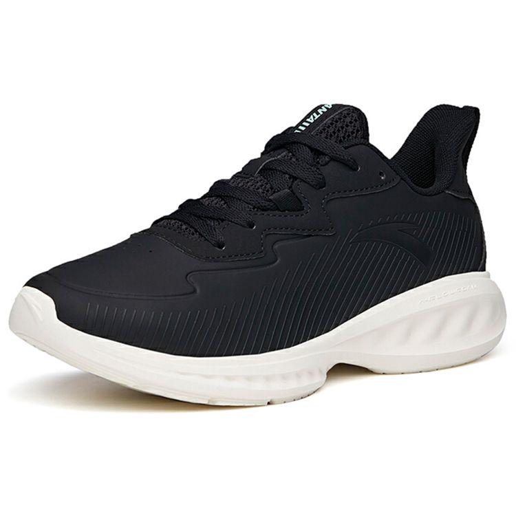 Anta Comfortable Shock Absorbing Non-Slip Wear-Resistant Breathable Lightweight Low-Top Running Shoes Men Sneaker Black White 112135568-5