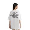 Calvin Klein Letter Print Round Neck Short Sleeve Drop Shoulder T-Shirt Unisex T-Shirt Moonlight-White J400321-YAF