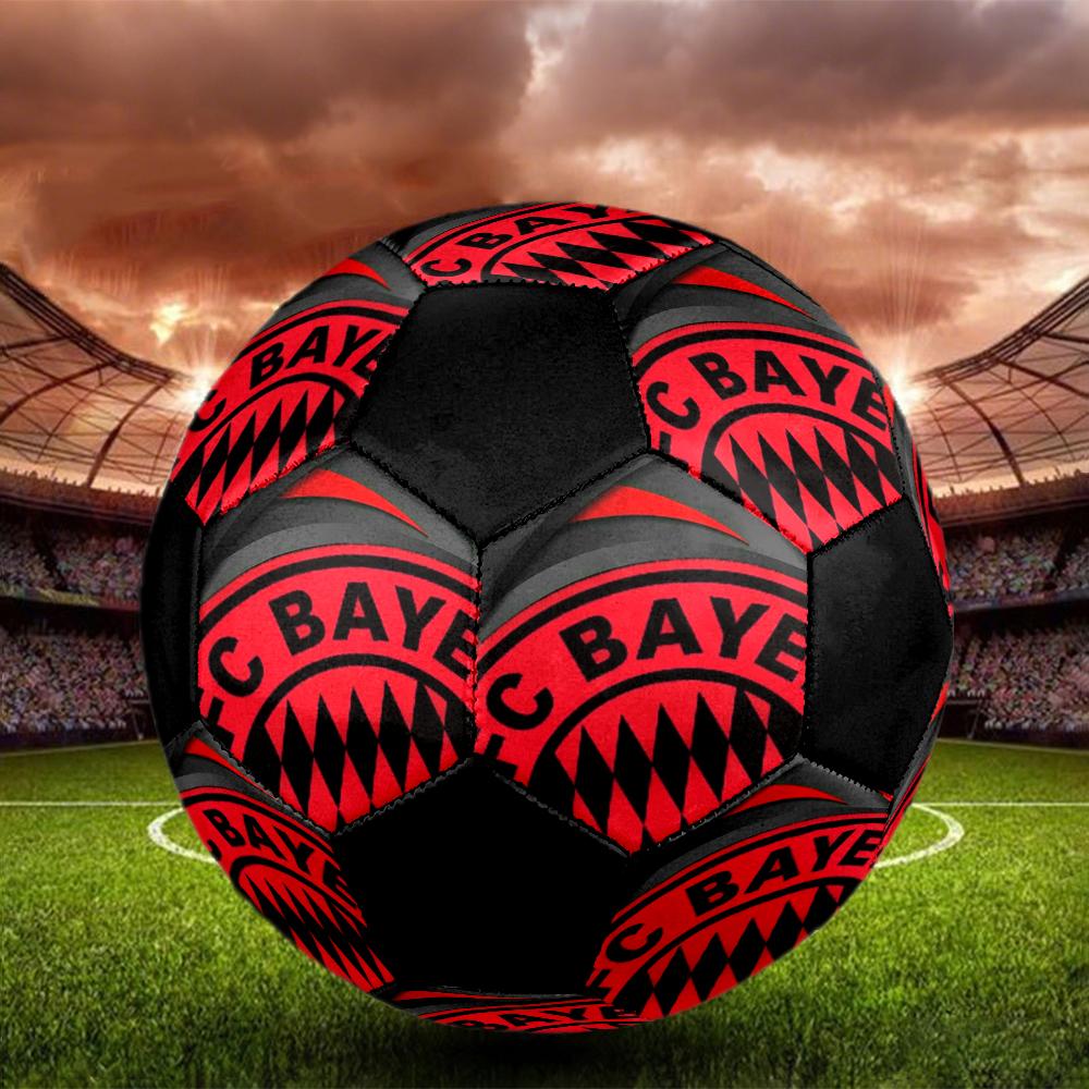 FC Bayern Munich Indoor Soccer Ball Colorful Machine Stitched PVC Size 5 Team Training Competition Ready Durable High-Bounce Cool Sports Gift
