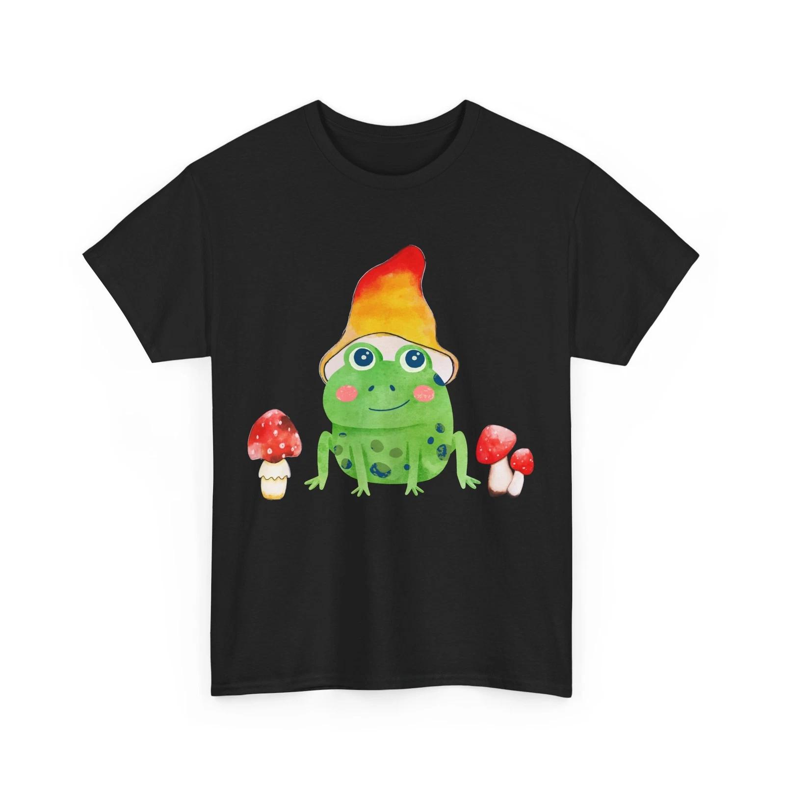 Футболка с грибами и лягушками, Гоблинкор, Любители грибов и микологии, Женская Мужская Футболка M