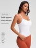 Top Regata de Yoga Feminino com Alças Finas - Lindo Design nas Costas para Pilates, Esportes e Corrida (Modelo YG-1004)