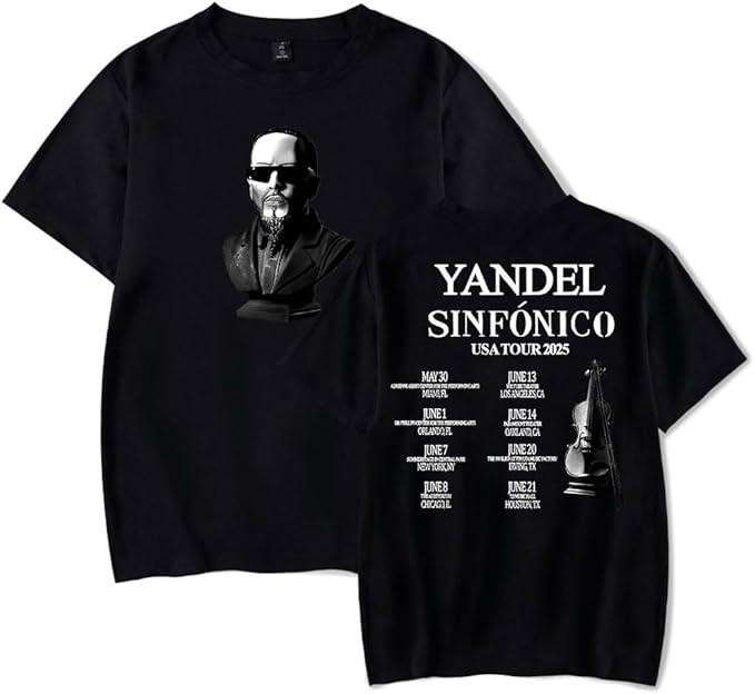 

Футболка с мерчем Yandel Sinfonico Tour Унисекс Женская Футболка Модная Уличная Одежда Короткий Рукав S