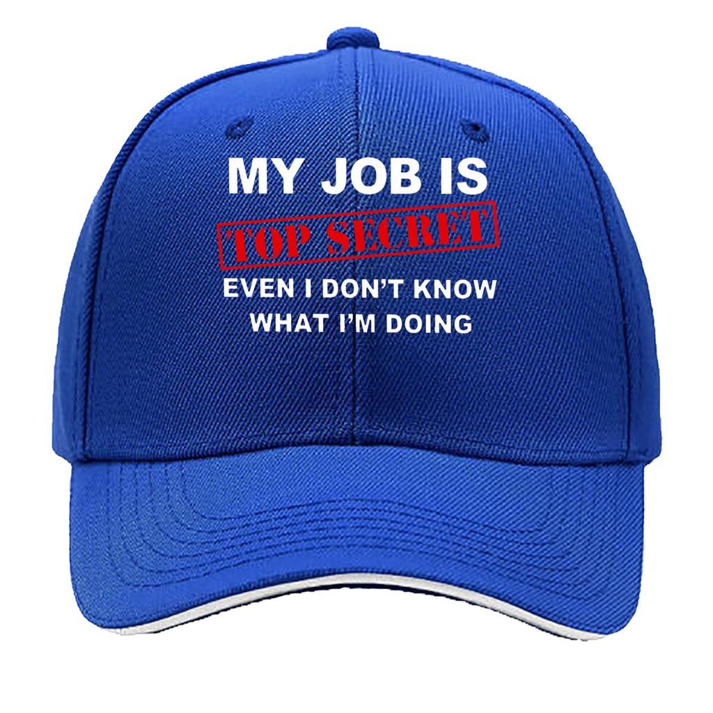 Top Secret Red Stamp Graphic Sandwich Baseball Cap Unisex Women Sun Cap Outdoor Workouts Hat