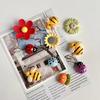 10Pcs Animal Flower Refrigerator Magnet Resin Ladybird Bee Tulip Sunflower Fridge Magnet Home Office Kitchen Whiteboard Locker Decoration Magnet
