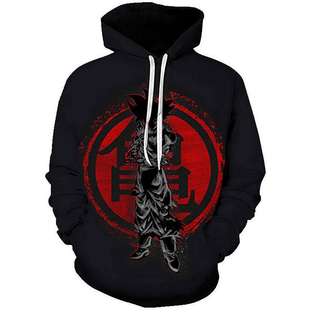 Spring And Autumn Casual Animation Sweater Dragon Ball 3D Digital Printing Hooded Pullover Sweater
