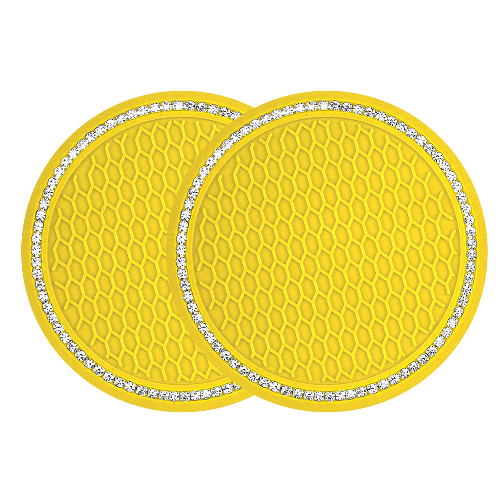 

Автомобильные подставки для подстаканников, универсальные блестящие подставки для воды и держатели для чашек с хрустальными стразами, милые аксессуары для интерьера автомобиля One Size жёлтый