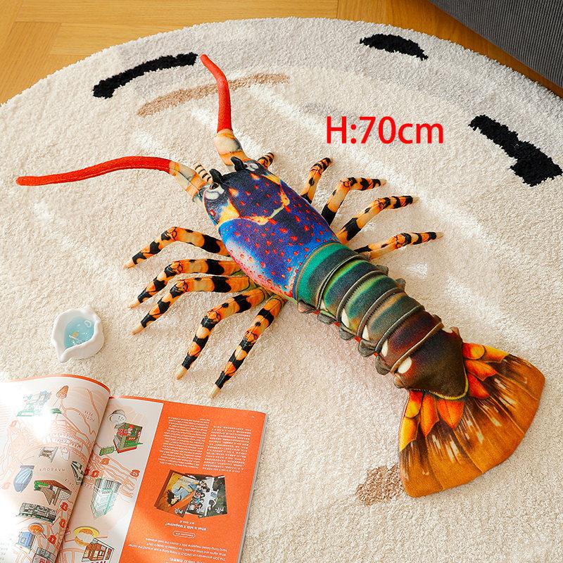 TreasuringU Style 2 Spiny Lobster Plush Toy Cool Colorful Lobster Stuffed Doll Cute Lobster Plushies Home Decor Birthday Gifts