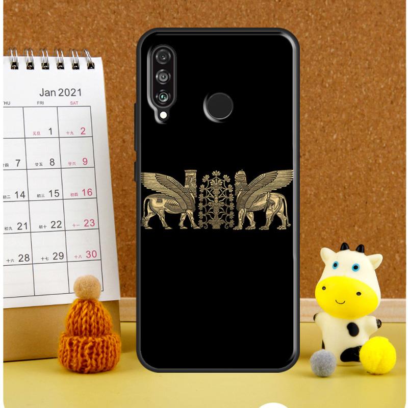 Lamassu Assyrian Winged Lion For Huawei Nova 12i 12s 7i 8i 11i 11 9 10 SE Y60 Y61 Y70 Y72 Y73 Y90 Y91 P30 P40 Lite Case
