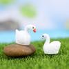 Charming Resin Swan Figurine For Miniature Gardens And Succulent Decorations