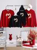 100-Day Celebration Family Matching Velvet Hoodie & Bodysuit Set for Winter 2025