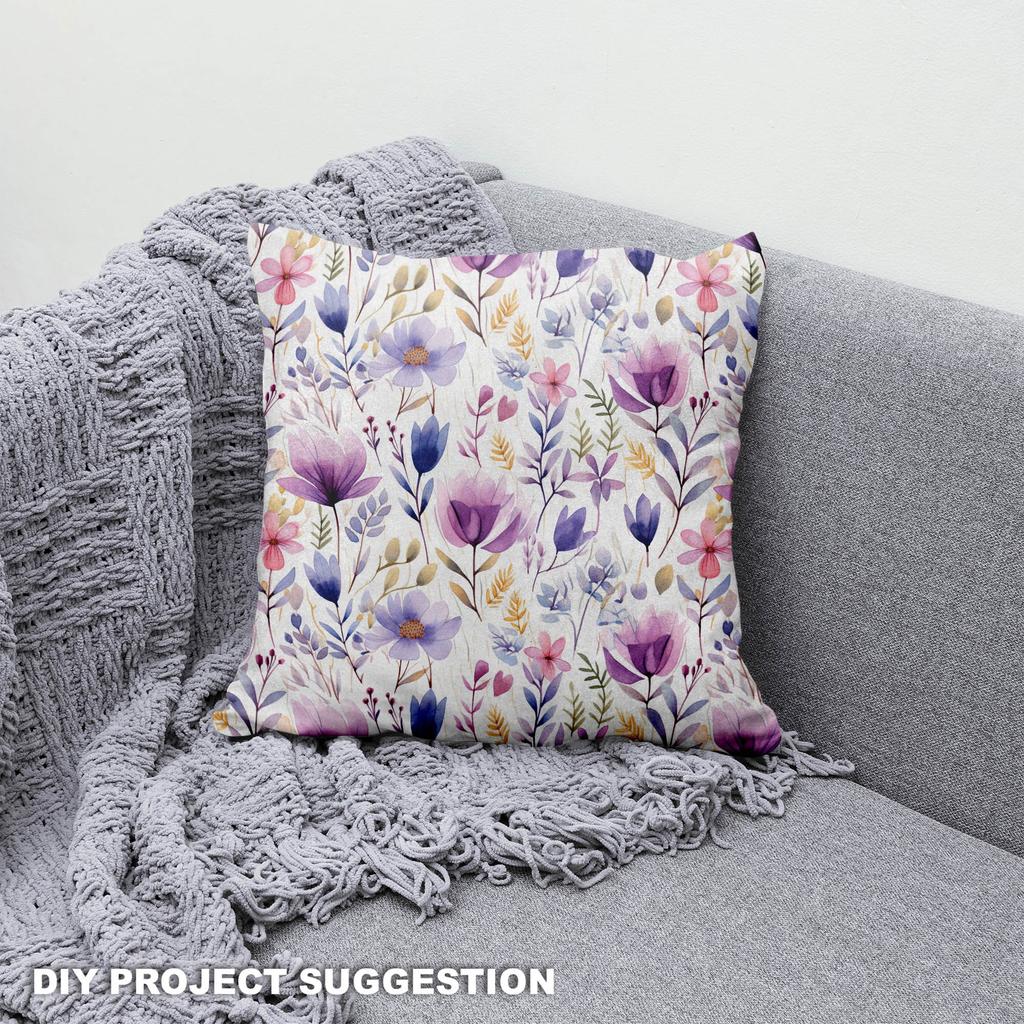 Royal Samt Stoff Polyester Zum Nähen - Motiv Blumen - Rdx2553