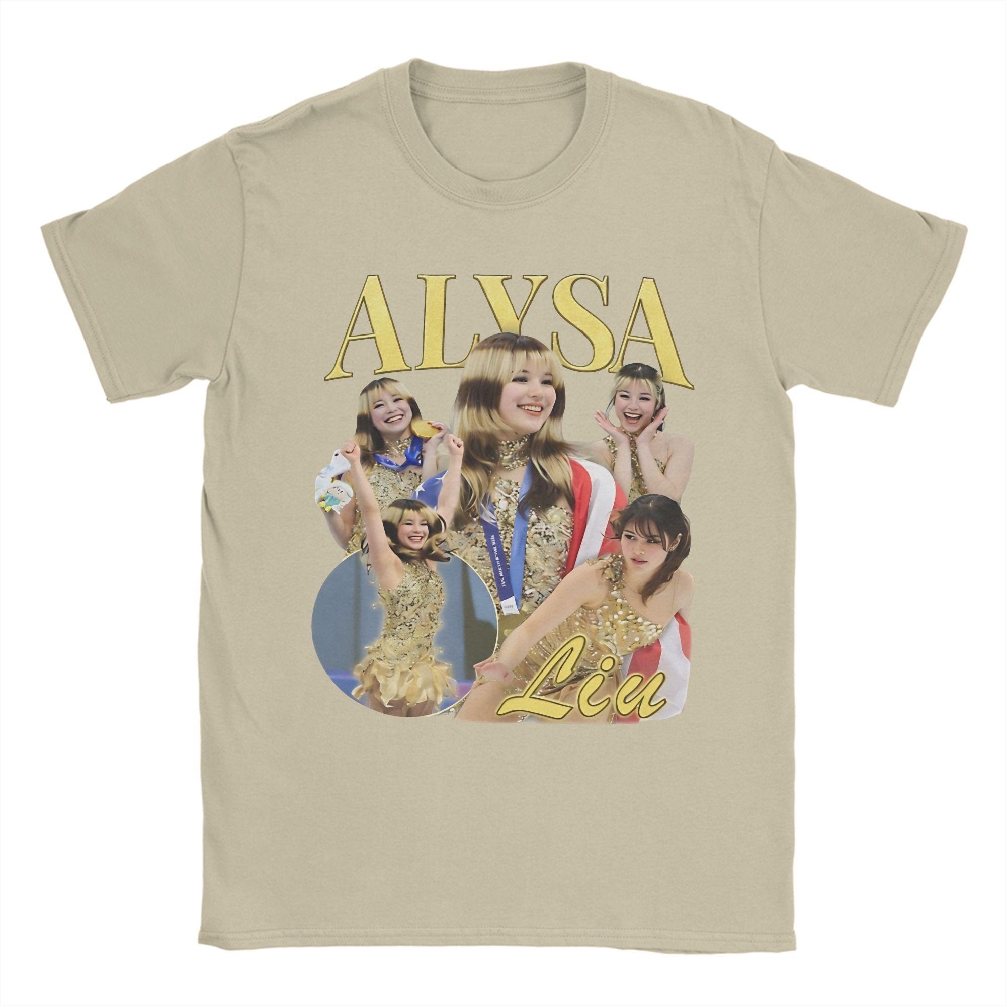 

Unisexs T Shirt Alysa Liu American Figure Skater T Shirts Harajuku Summer Tee Awesome Printed Pure Cotton Tops Gift Idea Streetwear 2XL