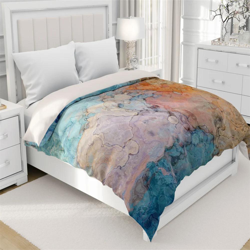 Duvet Cover with Abstract Art In King, Queen or Twin, Silky Smooth Microfiber, Contemporary Bedroom Decor, Modern Bedding Set