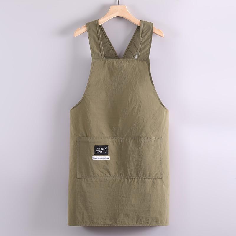 Durable Polyester Chef Apron Sleeveless CrossBack Design for Home Kitchen Restaurant Use Waterproof OilResistant with Pockets