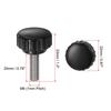 uxcell 6pcs M6 X 20mm Knurled Knobs, Clamping Knobs, Metric 304 Stainless Steel Female Thread Thumb Screw-On Type, 22mm Plastic Round Head Thread Hand