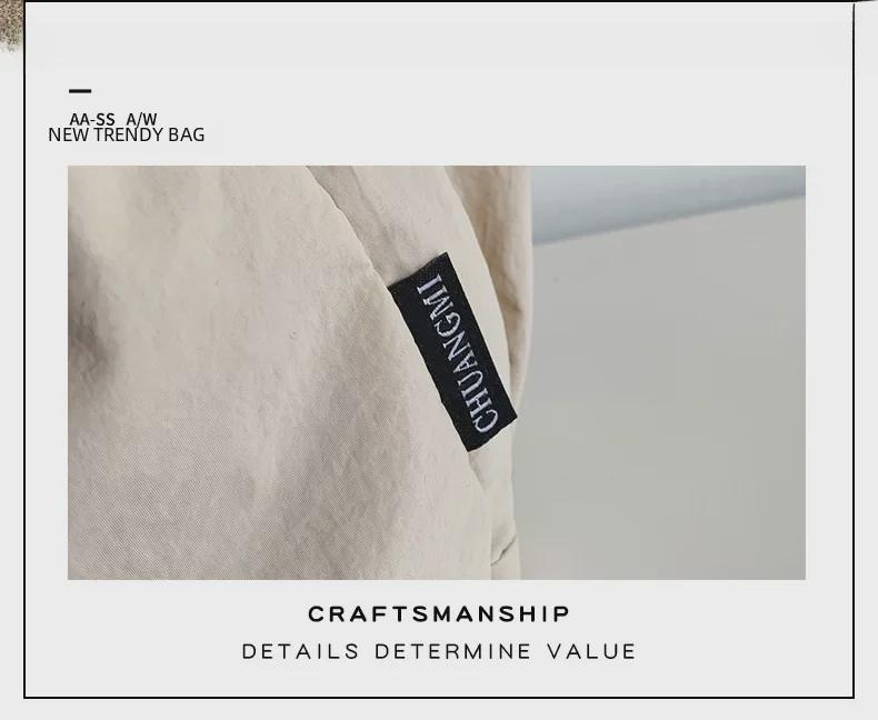 High-Capacity Retro Nylon Shoulder Bag - Unisex Fashionable and Versatile Handbag