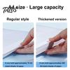 Durable File Holder 4PCS 11-Hole Expanding Folders with Labels, Plastic Waterproof Portable Student Project Case Document Bags, Transparent for Office