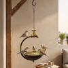 Retro Metal Bird Bath Faucet Design Feeding Station Bird Feeding Bowl  Garden Decor