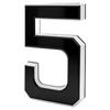 Modern Acrylic LED House Number Sign Illuminated Address Plaque Weatherproof Outdoor Decorative Number 3 for Home Office Hotel Apartment Door Wall