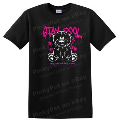 Cool Cartoon Bear Graphic T Shirt Funny Design for Kids and Adults Tee