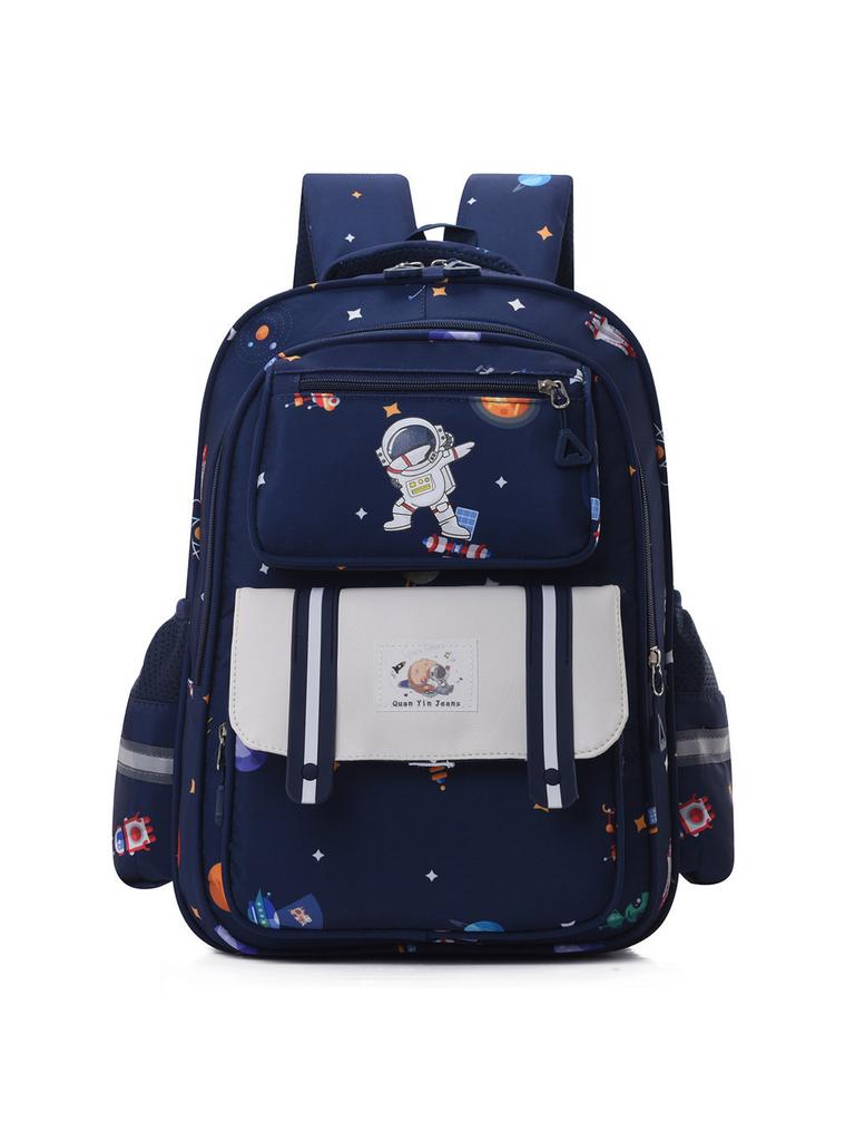 Stylish Cartoon Pattern Large Capacity School Backpack For 3-6 Grade Students