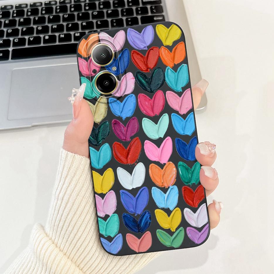 For Realme C67 4G Case RMX3890 Cute Panda Cartoon Cover Anti-Drop Phone Case For Realme C67 RealmeC67 4G Back Covers Soft Fundas