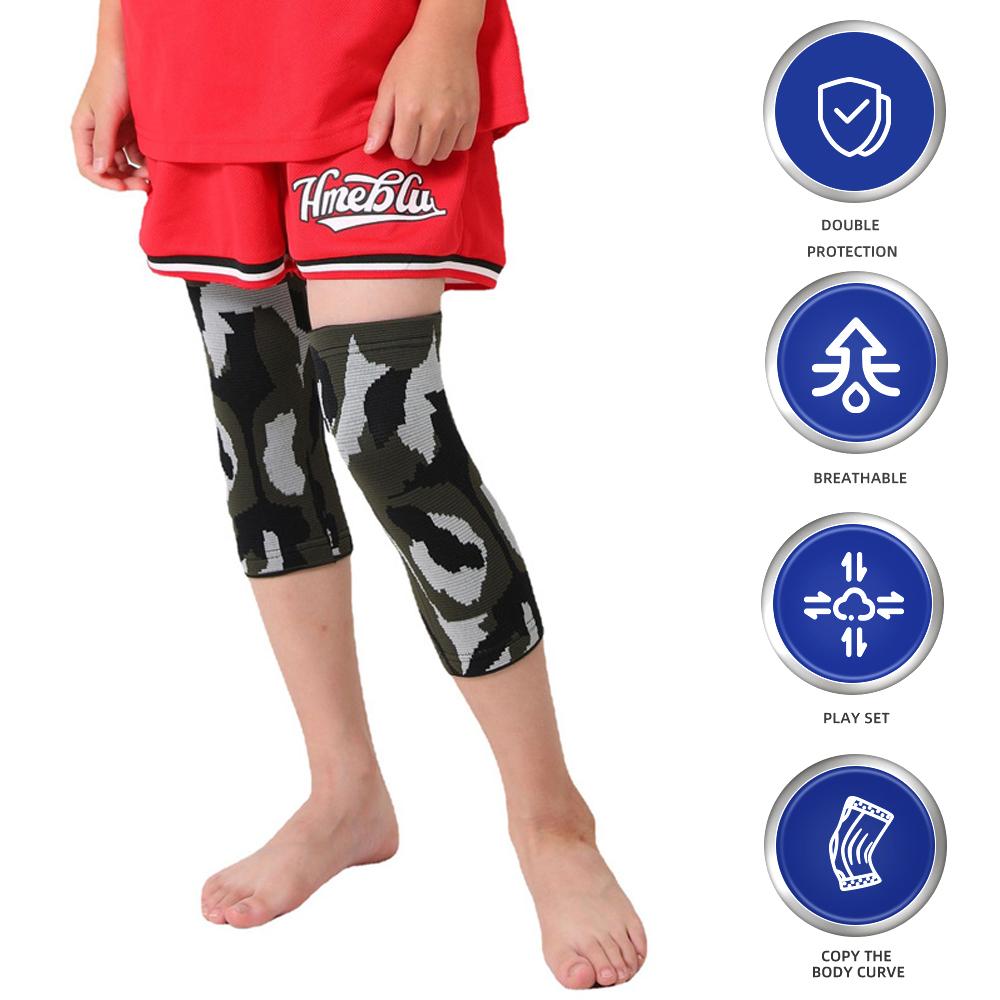 1 Pair Kids Elbow Knee Brace Children Patella Pad Support Breathable Flexible Elastic Knee Protector Compression Knee Sleeves