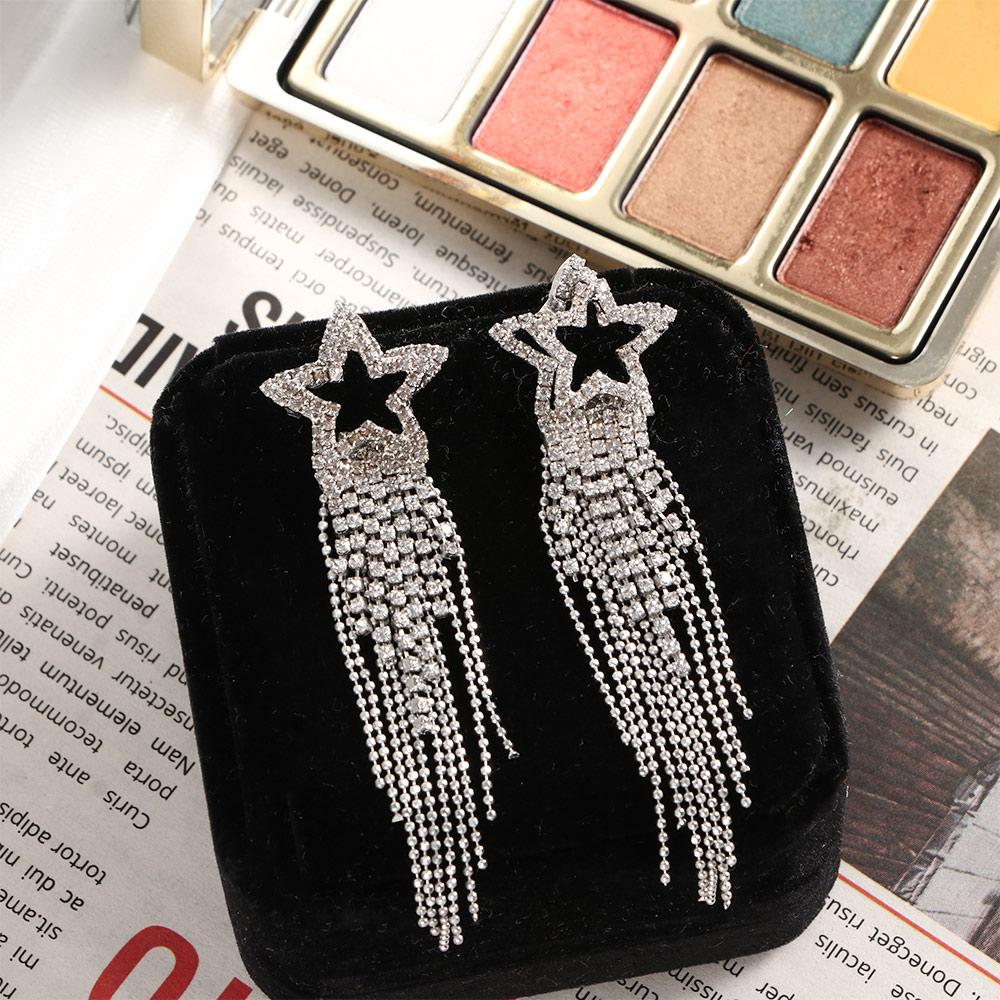 For Women Accessories Tassel Gold Silver Color Stud Earrings Dangle Earring Drop Earrings Jewelry