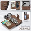 For iPhone 17 Pro Max Case JEEHOOD J01 Retro Leather + TPU Phone Cover Detachable Magnetic Card Holder