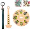Wooden Spinning Knitting Tools Crochet Accessories Stand Diy Sewing Thread Spool With Wrist Strap Wool Ball Winder Yarn Holder